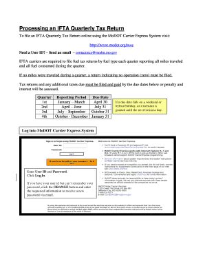 Processing Your IFTA Quarterly Online .